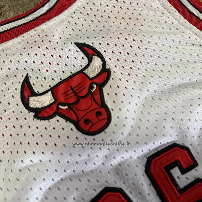 Maglia Chicago Bulls Derrick Rose No 1 Mitchell & Ness 2008-09 Bianco
